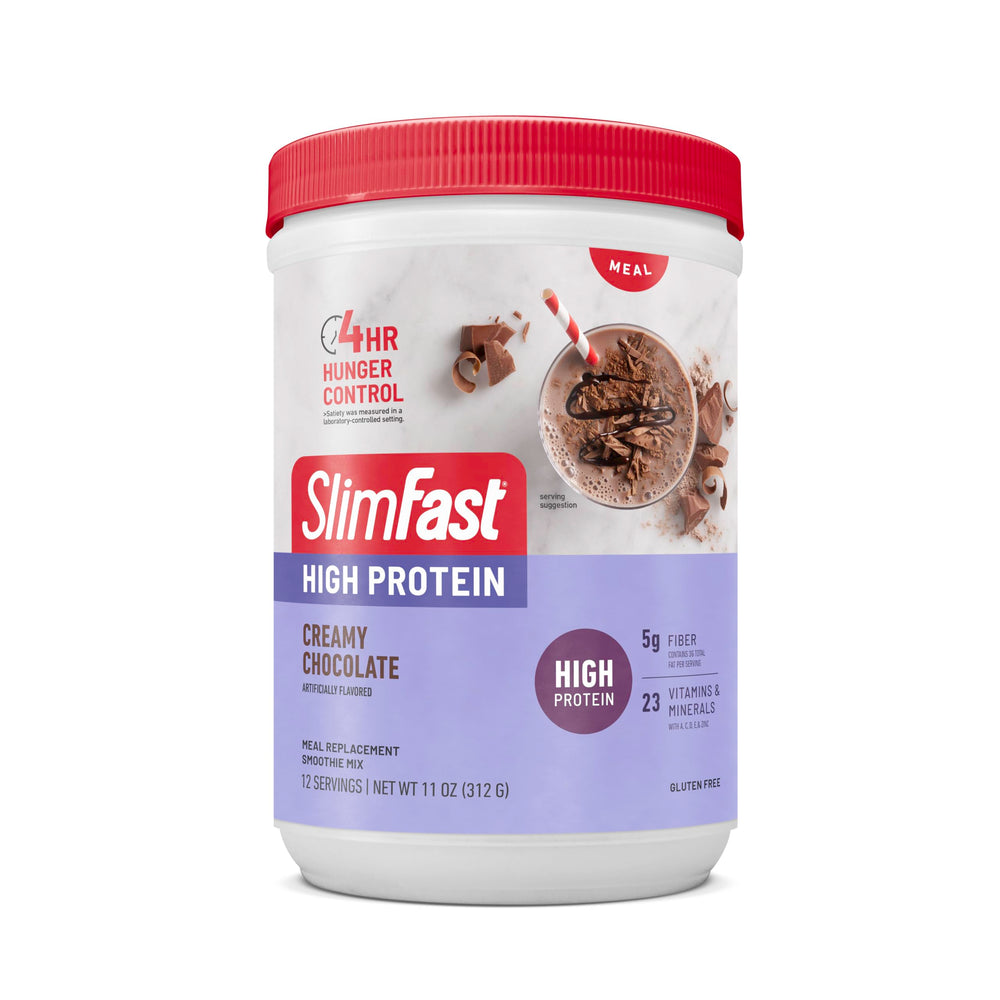 Gluten-free SlimFast formula with 24 vitamins and minerals for balanced nutrition.