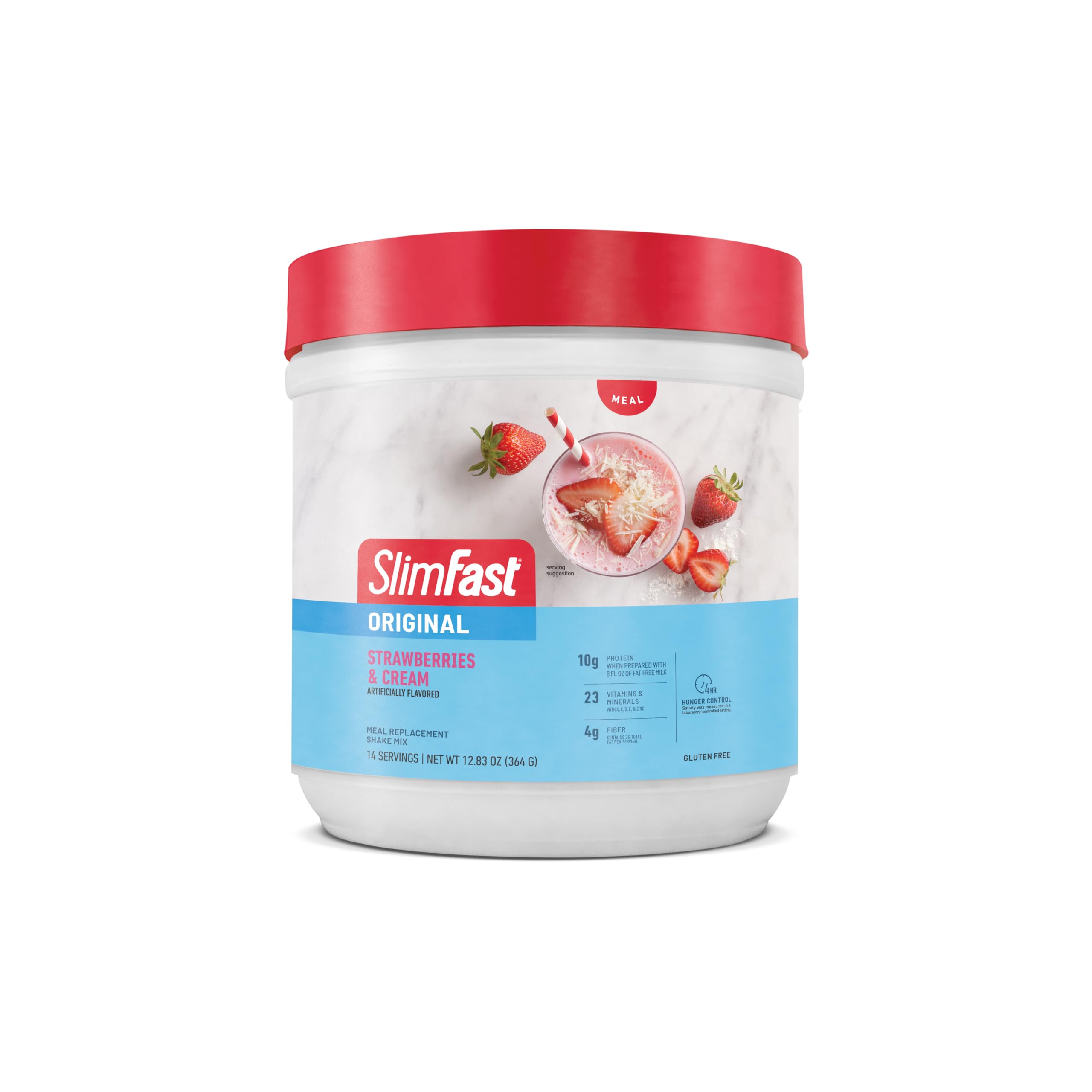 SlimFast gluten-free label reassures gluten-free compatibility.