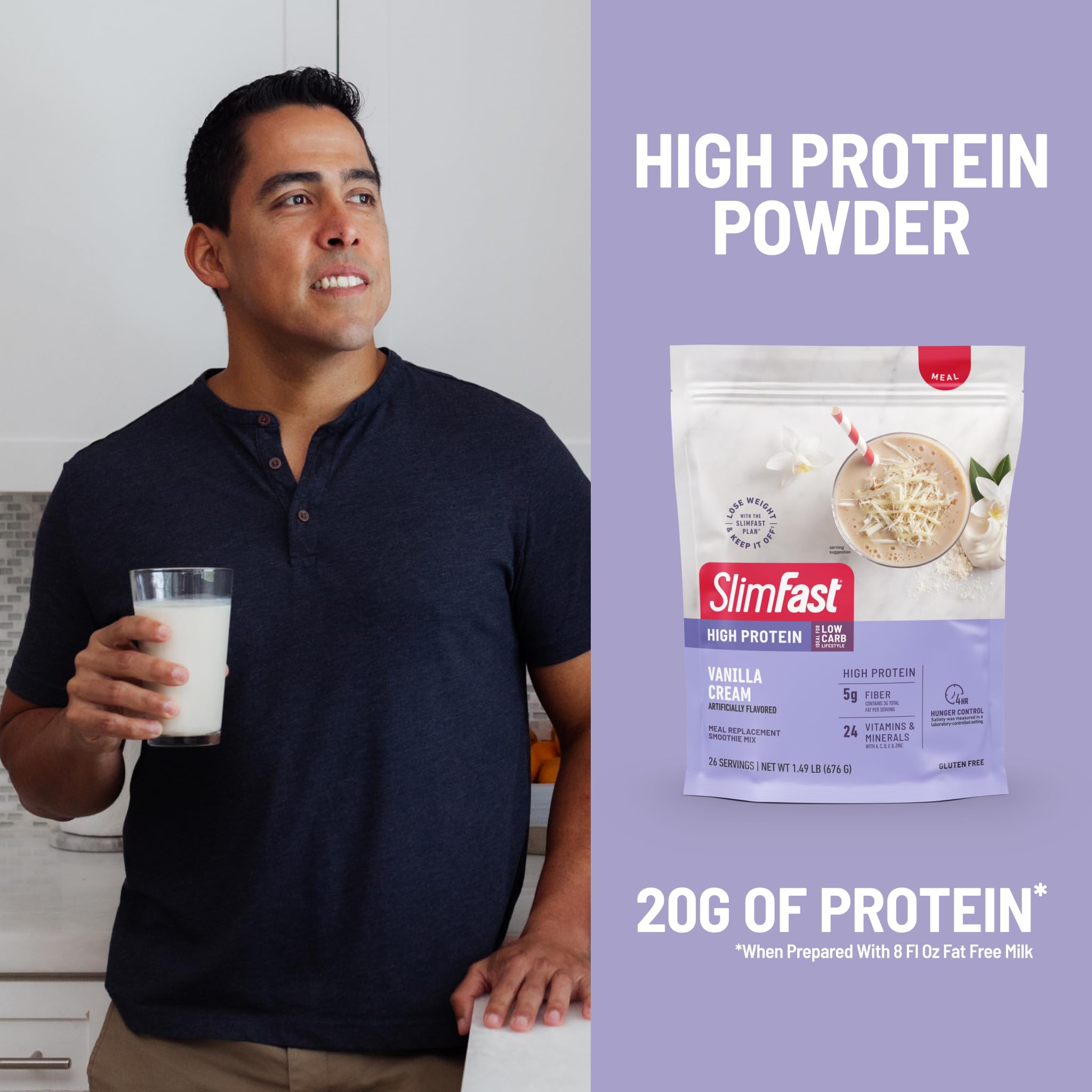 SlimFast on-the-go packaging ideal for busy days.