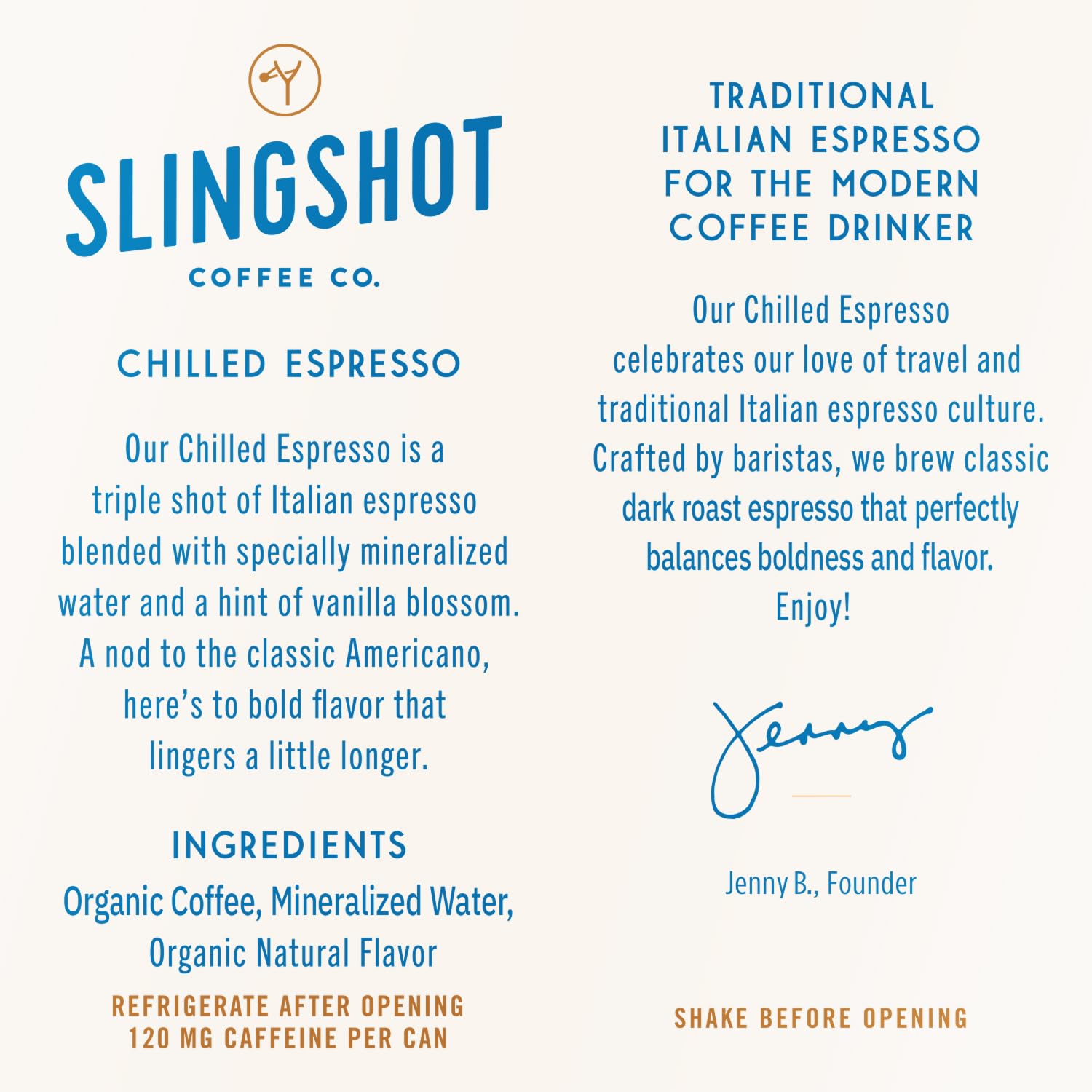 Slingshot Coffee Vanilla Blossom can on desk during a busy day.