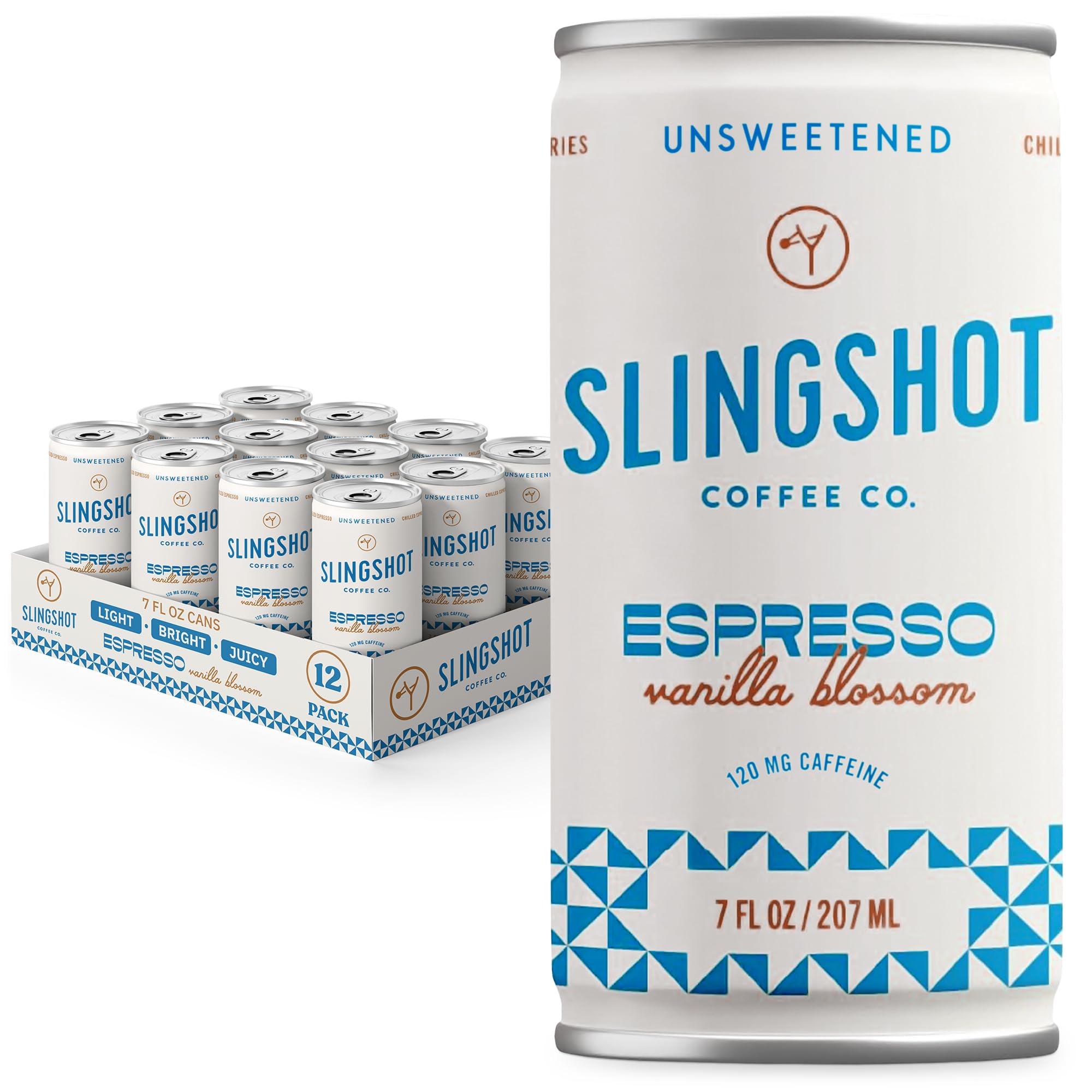 Slingshot Coffee Vanilla Blossom 7oz can ready for on-the-go mornings.