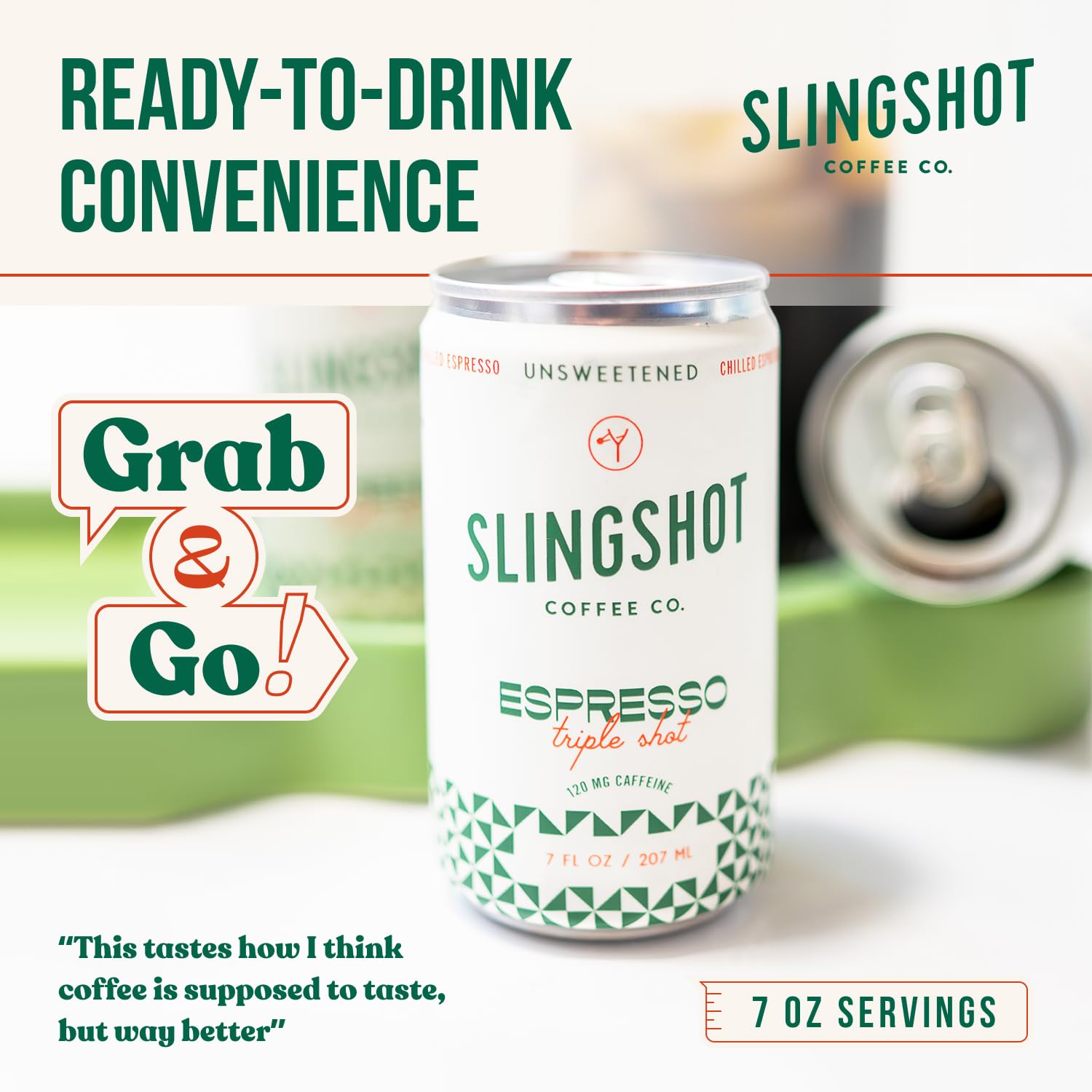 Slingshot Coffee direct-trade beans closeup shows premium sourcing and flavor.