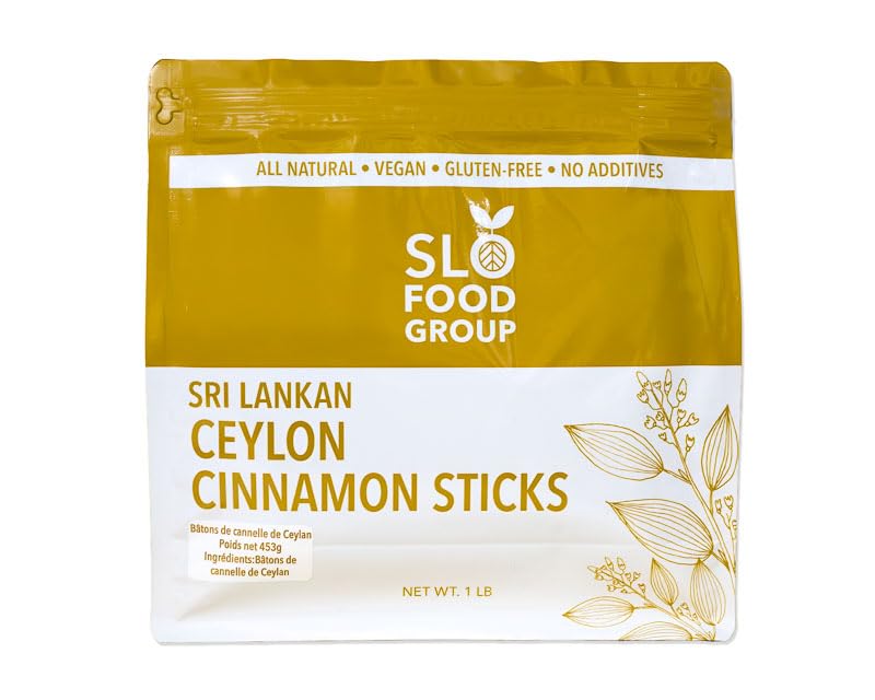 Slofoodgroup Ceylon cinnamon sticks, 5-inch, ideal for simmering and baking.