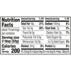 Smart Balance creamy peanut butter spread on toast, smooth and flavorful