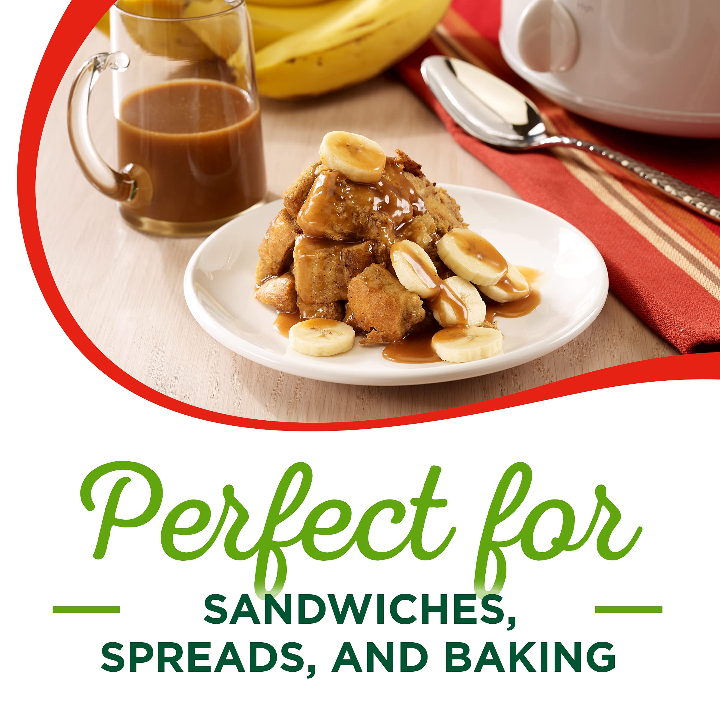 Smart Balance gluten-free, dairy-free peanut butter substitute on pantry shelf