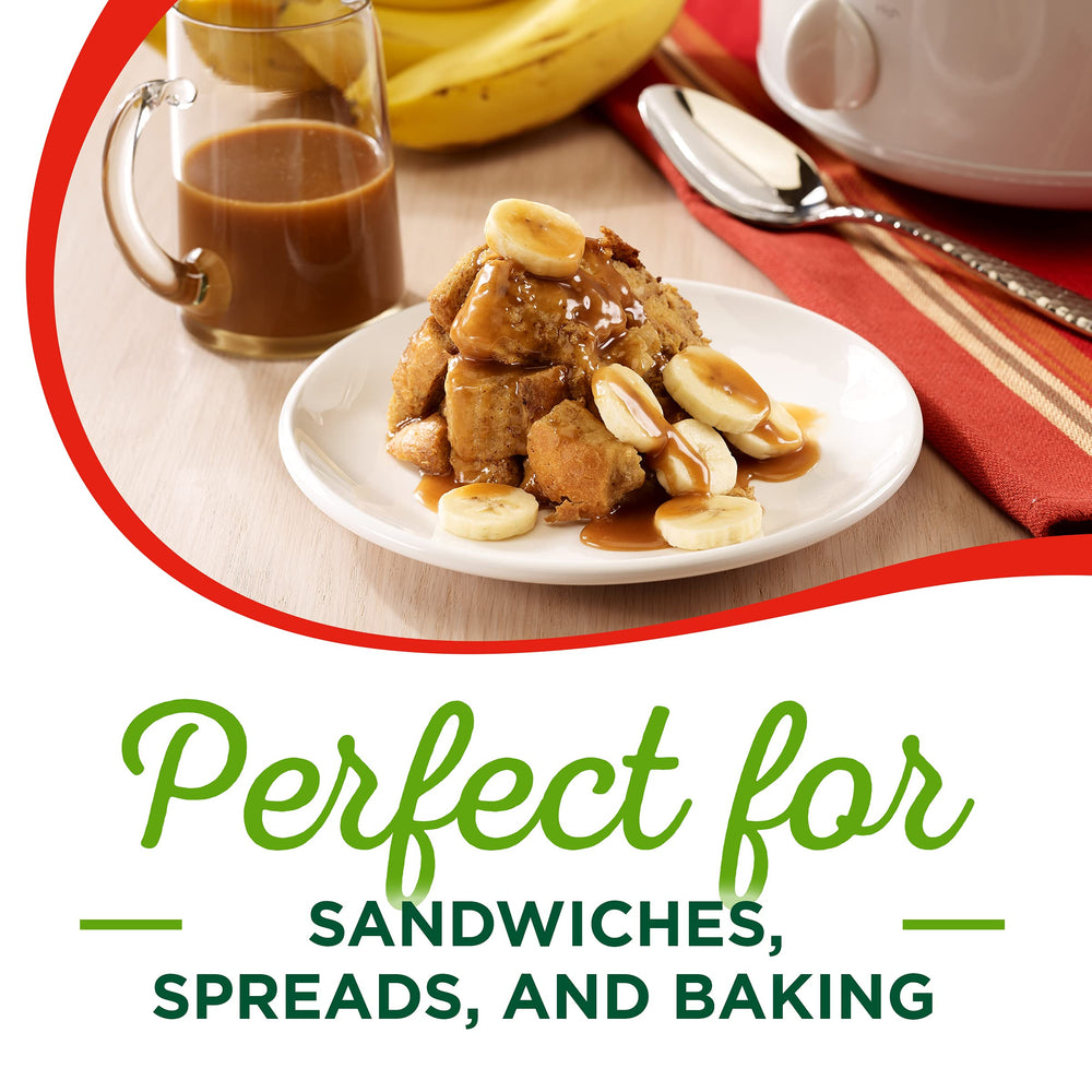 Smart Balance gluten-free, dairy-free peanut butter substitute on pantry shelf