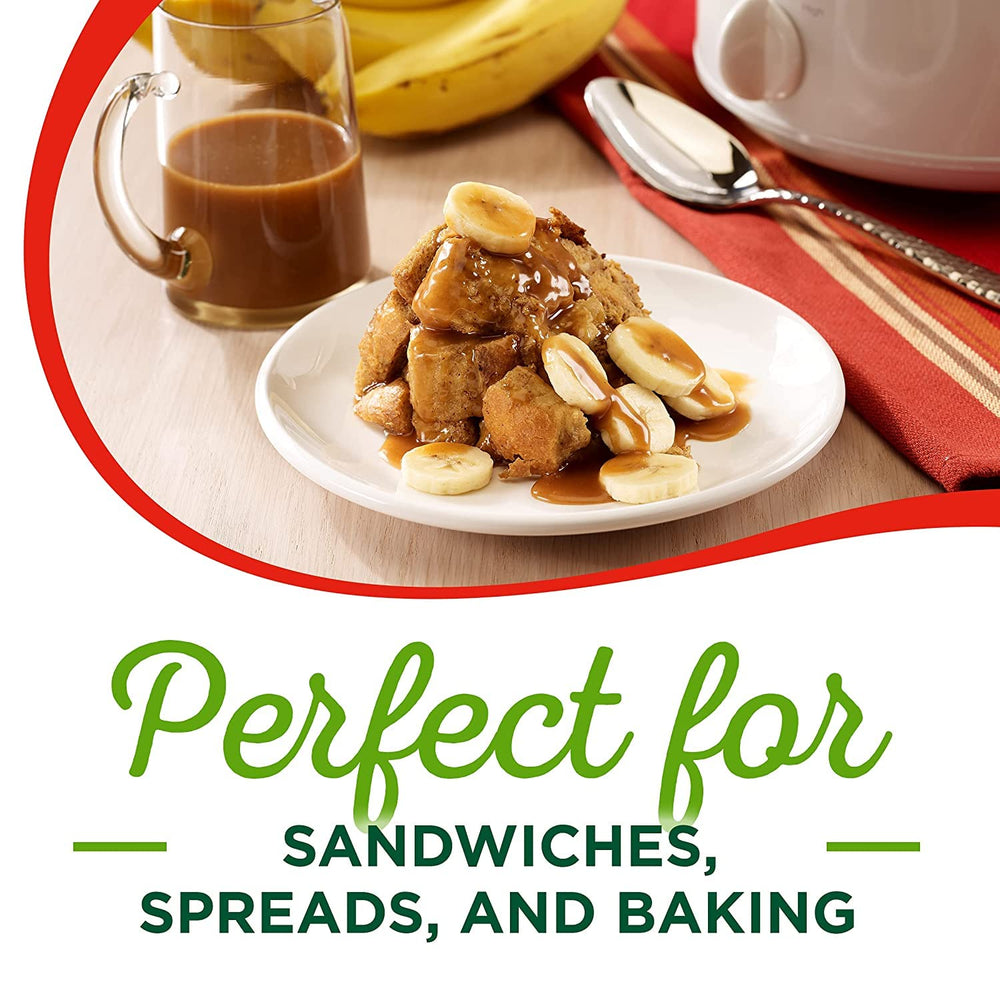 Aromas of roasted peanuts rise from Smart Balance jar.