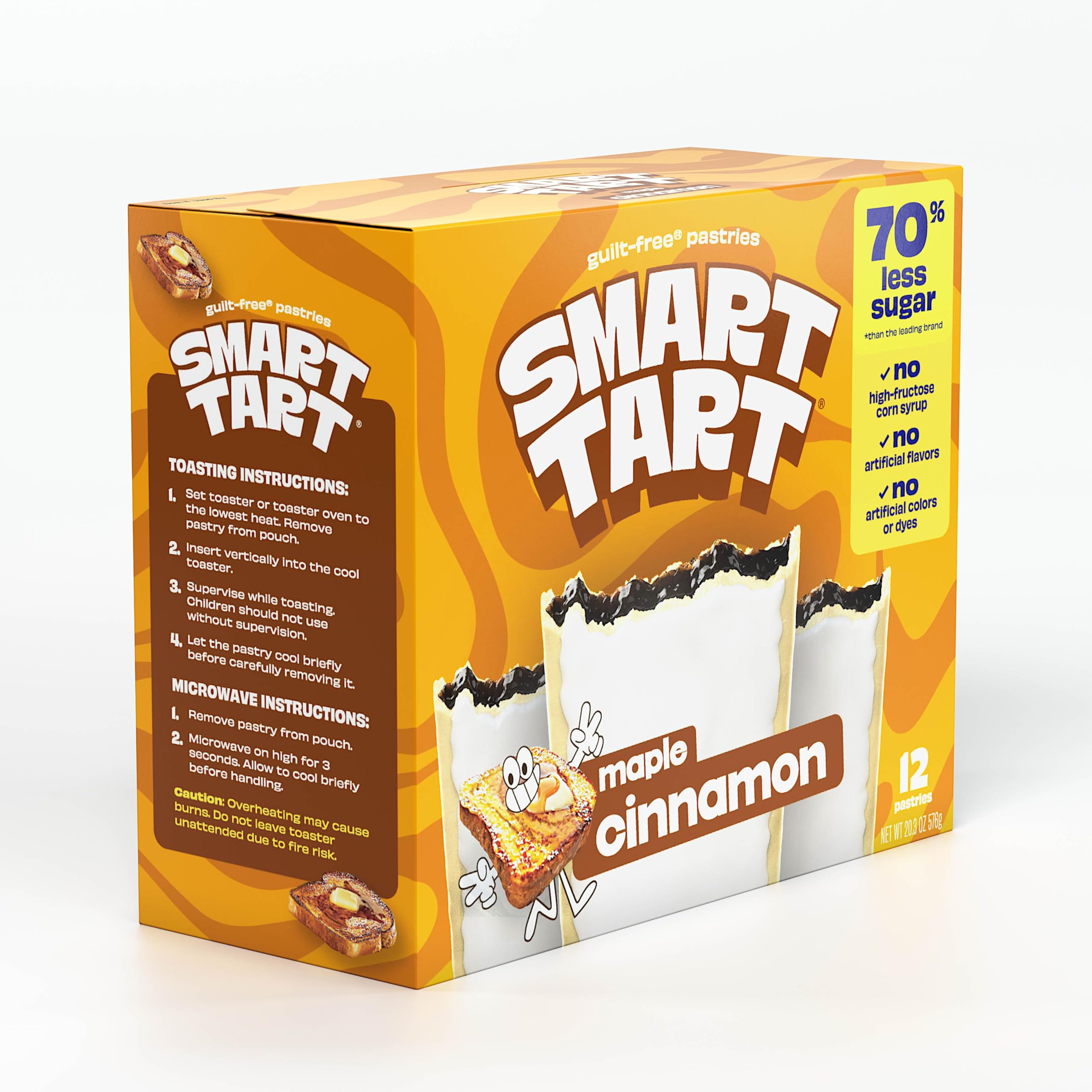 36-count Smart Tart box on kitchen shelf for family breakfasts.