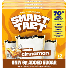 Smart Tart maple cinnamon toaster pastries box for quick, convenient breakfasts.