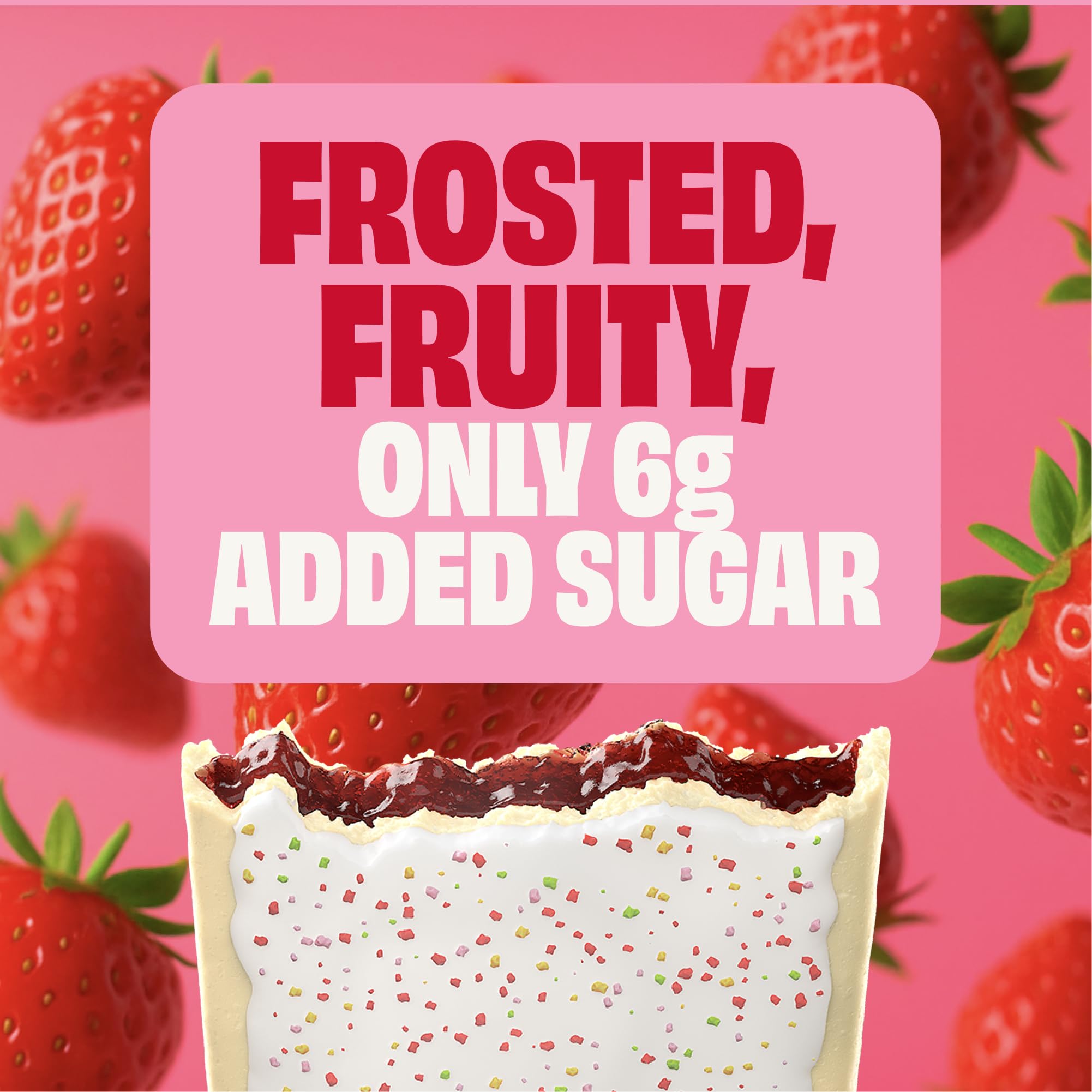 Smart Tart natural colors from real fruits: appealing, clean ingredients for breakfast.