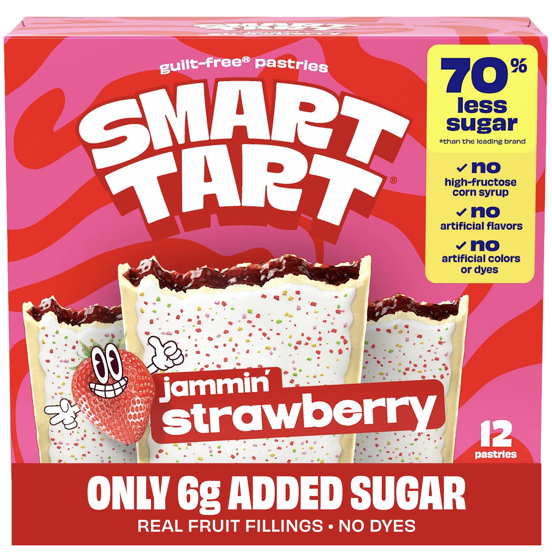 SMART TART strawberry frosted toaster pastry box for quick healthy breakfasts.