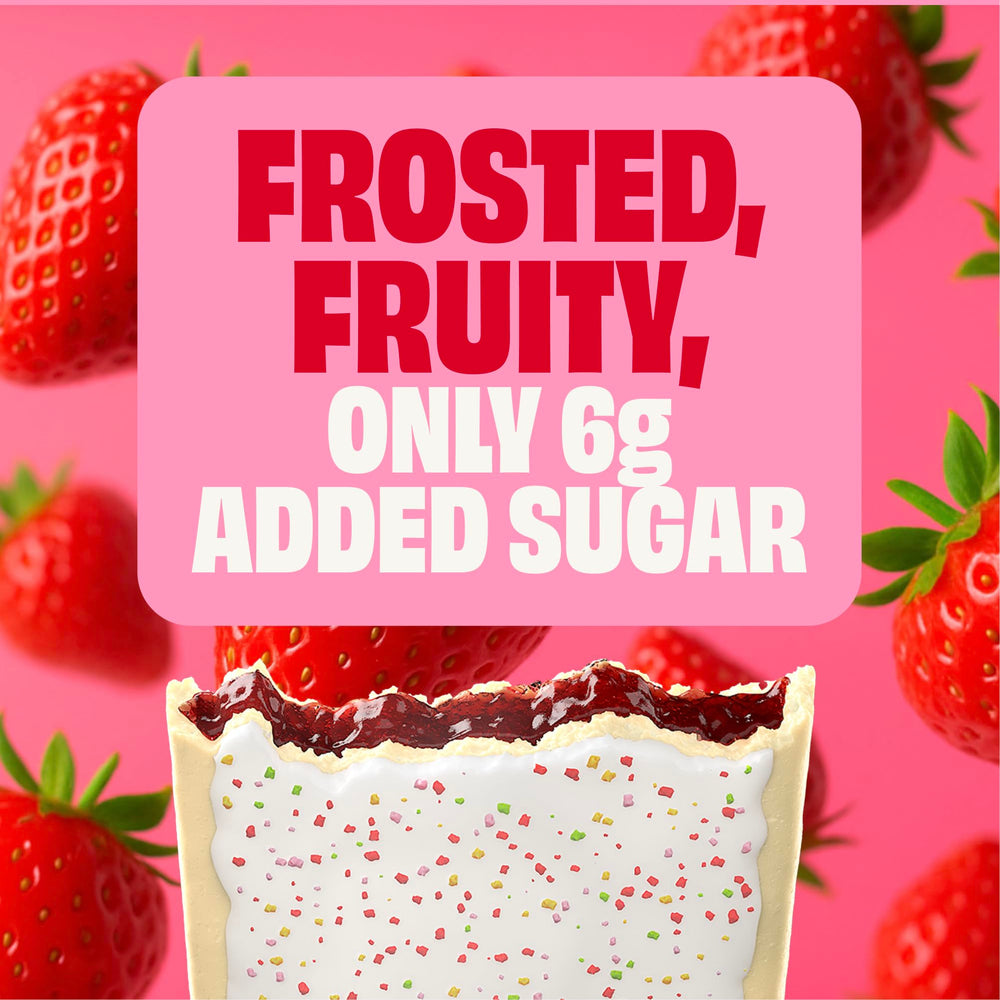 SMART TART strawberry pastry crust closeup highlighting light, flaky texture.