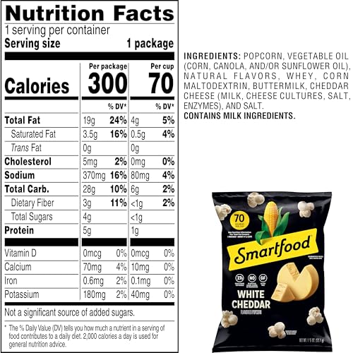 Air-popped texture of Smartfood White Cheddar popcorn