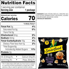 40-pack display of Smartfood Sweet & Salty Kettle Corn for easy sharing