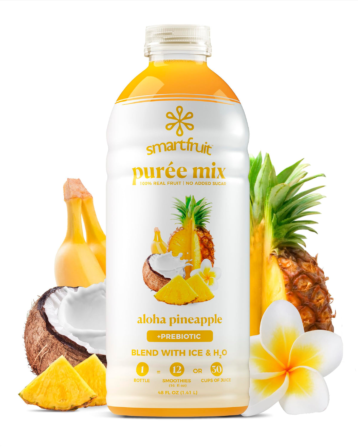Smartfruit Aloha Pineapple Purée bottle for smoothies and juices