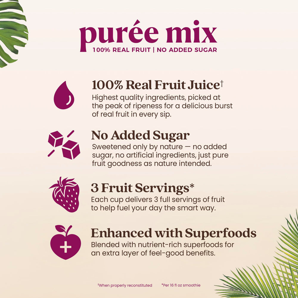 Smartfruit Aloha Pineapple Purée ingredients label shows real fruit