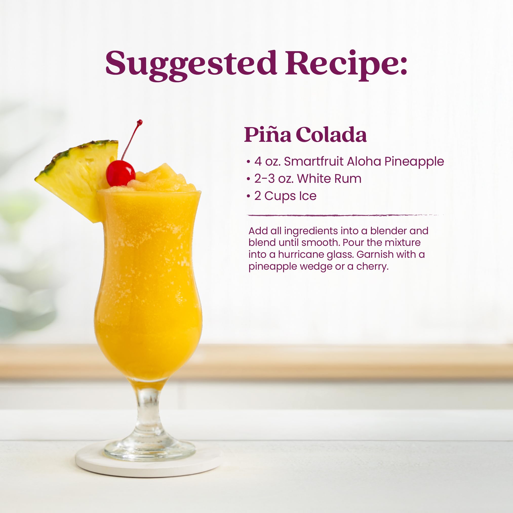 Smartfruit Aloha Pineapple Purée bottle opened for kitchen recipes