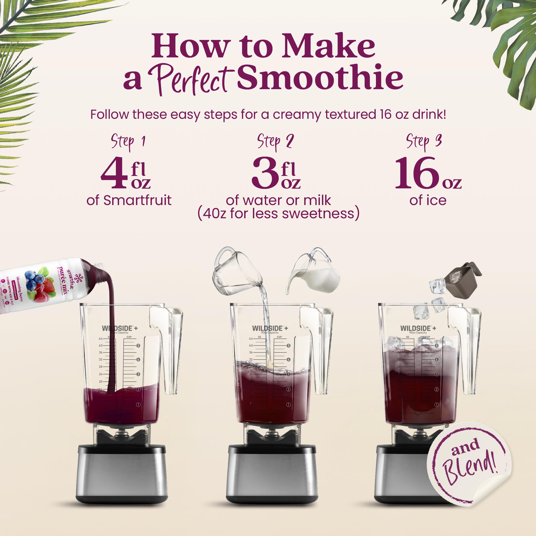 Smartfruit Blooming Berry puree cocktail idea, flavorful mixer option.
