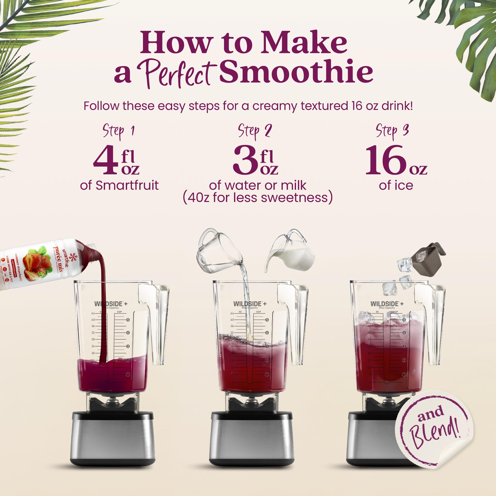 Smartfruit bottle labeled 48oz in a fridge-ready setup.