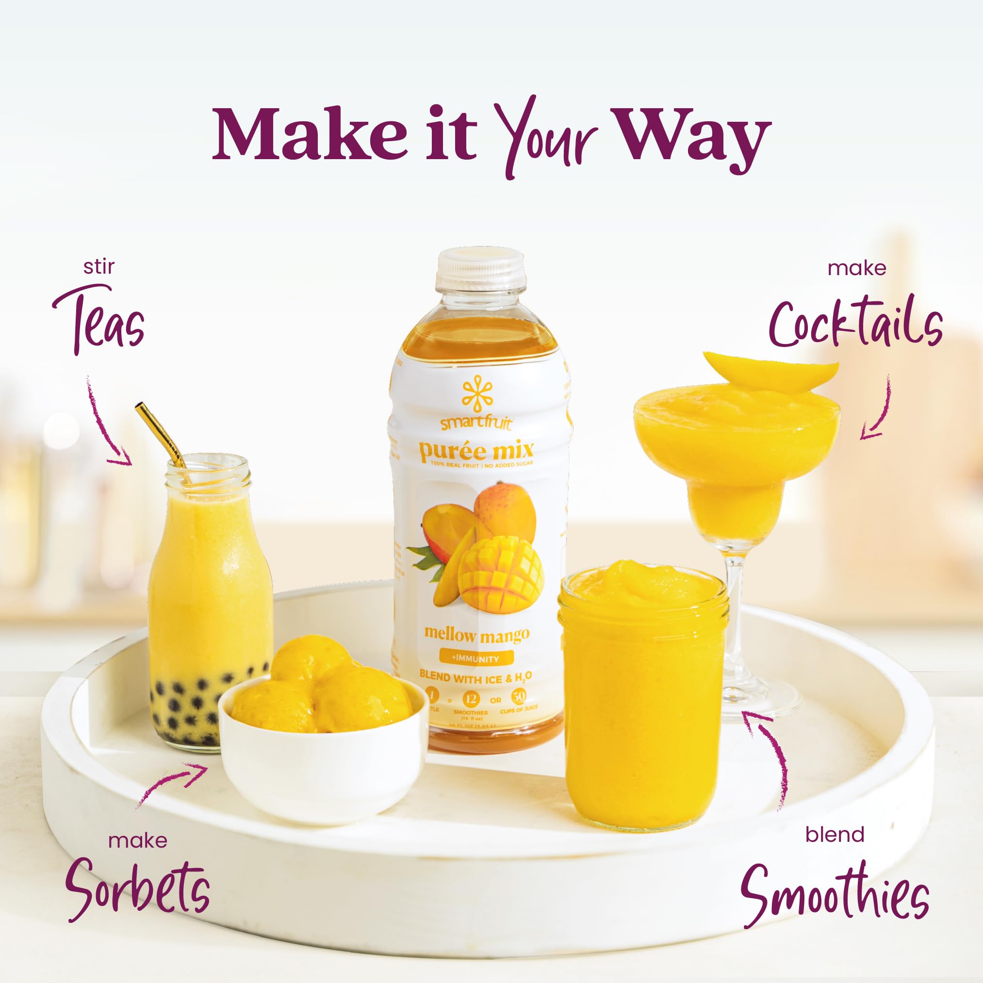 Smartfruit Mellow Mango + Immunity smoothie being prepared