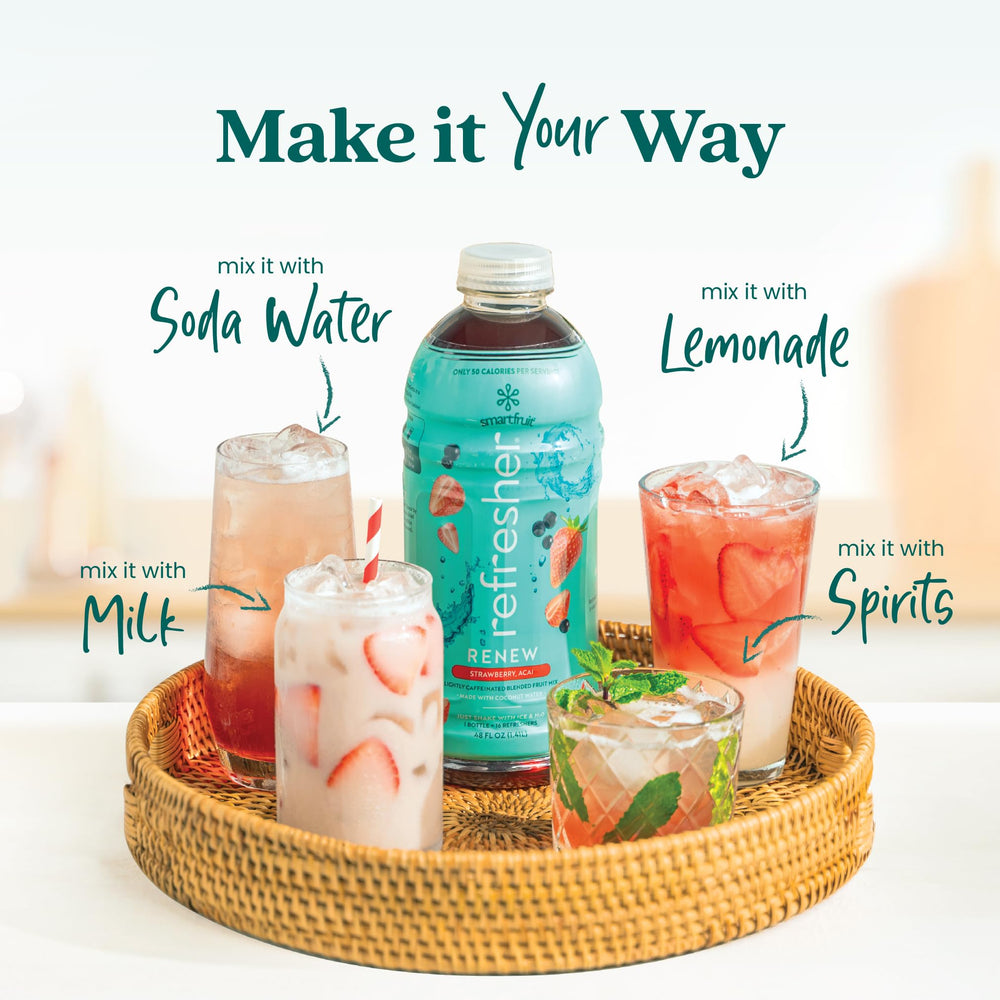 Smartfruit Renew Refresher green coffee bean extract label highlighting energy boost