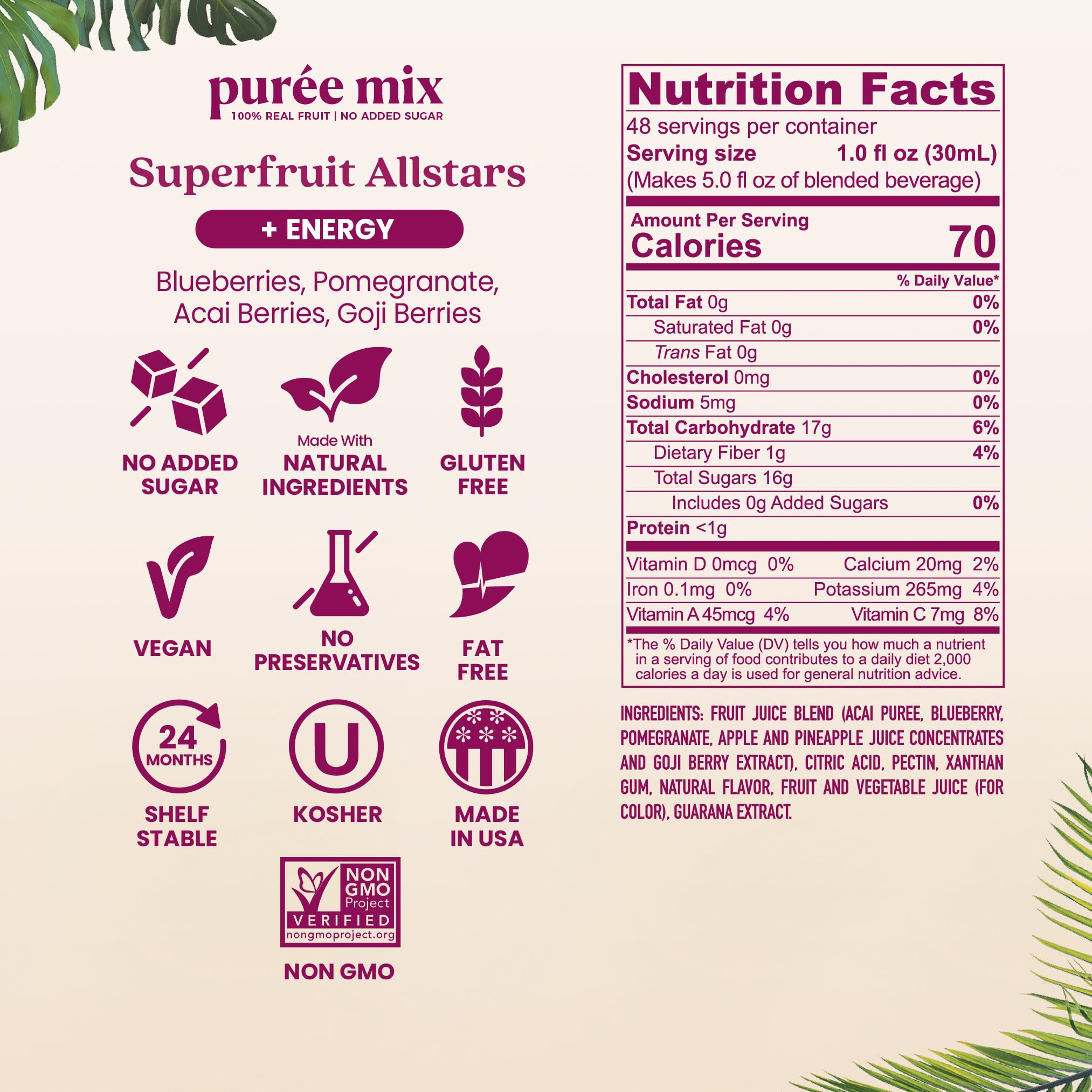 Smartfruit berry blend close-up—bold flavor for smoothies and bowls.