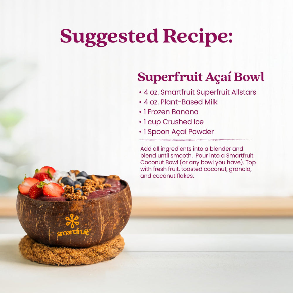 Smartfruit yogurt bowl with purée drizzle—tasty topping.