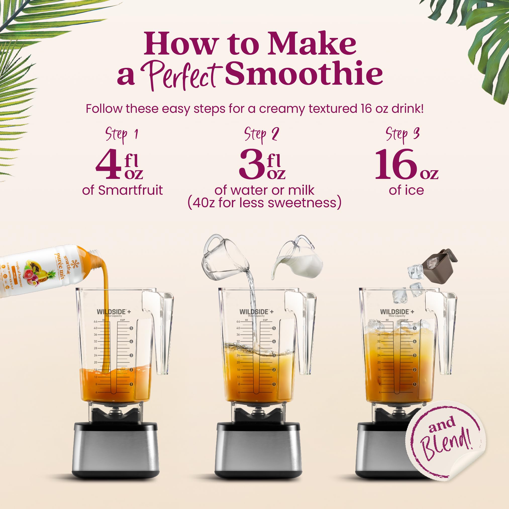 Glass of iced tea mixed with Smartfruit Tropical Harmony for a refreshing twist.