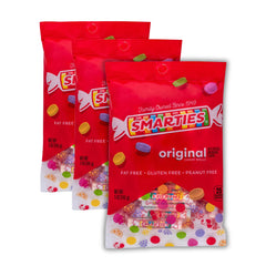 Smarties Candy Rolls packaging showcases the classic original flavor, ready for gifting.