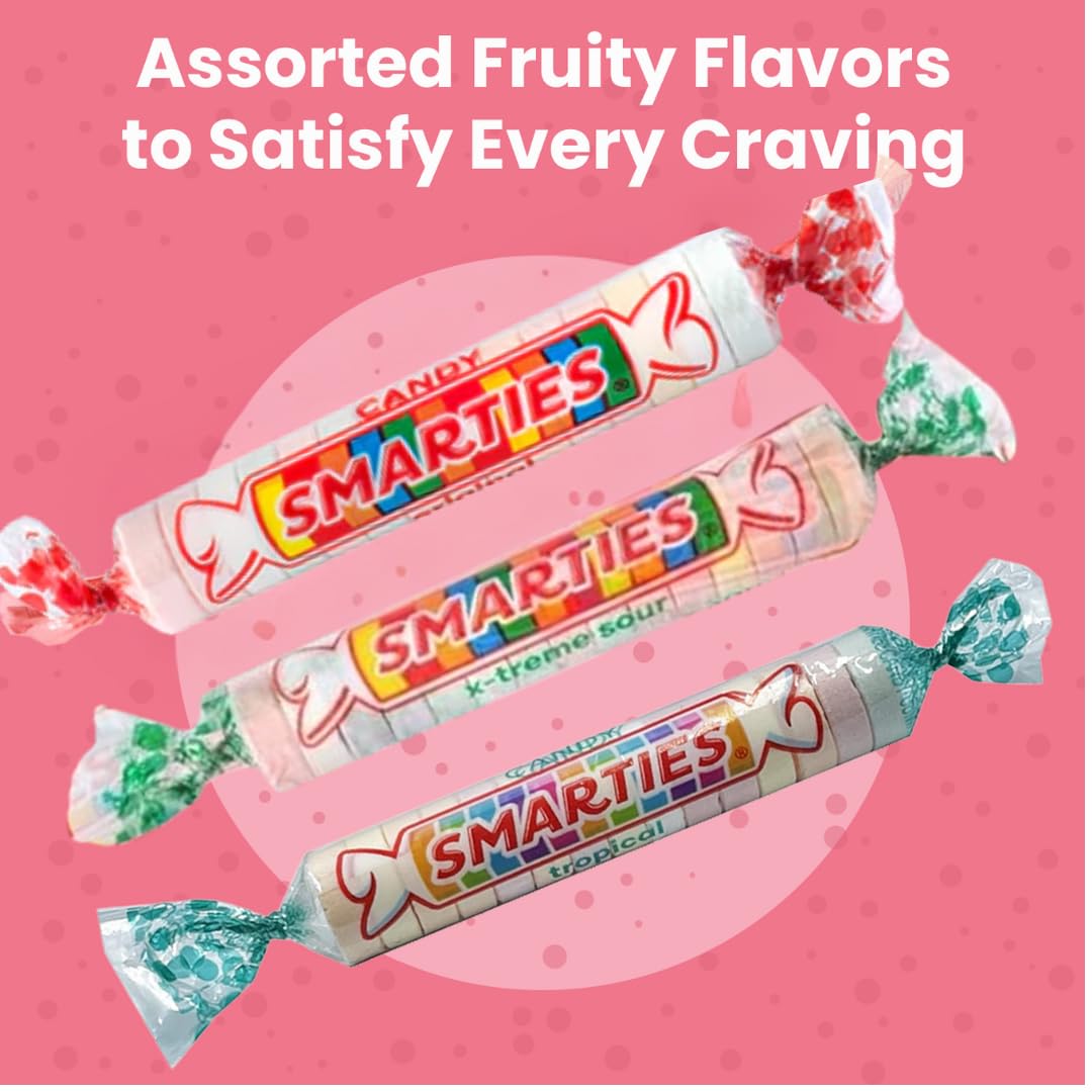 Smarties triple pack suits parties, gift boxes, and classroom treats.