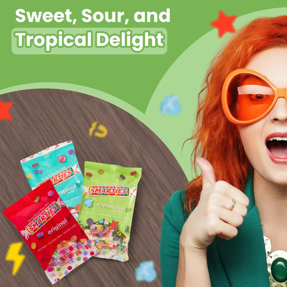 Smarties vegan and gluten-free option keeps snacking inclusive without sacrificing flavor.