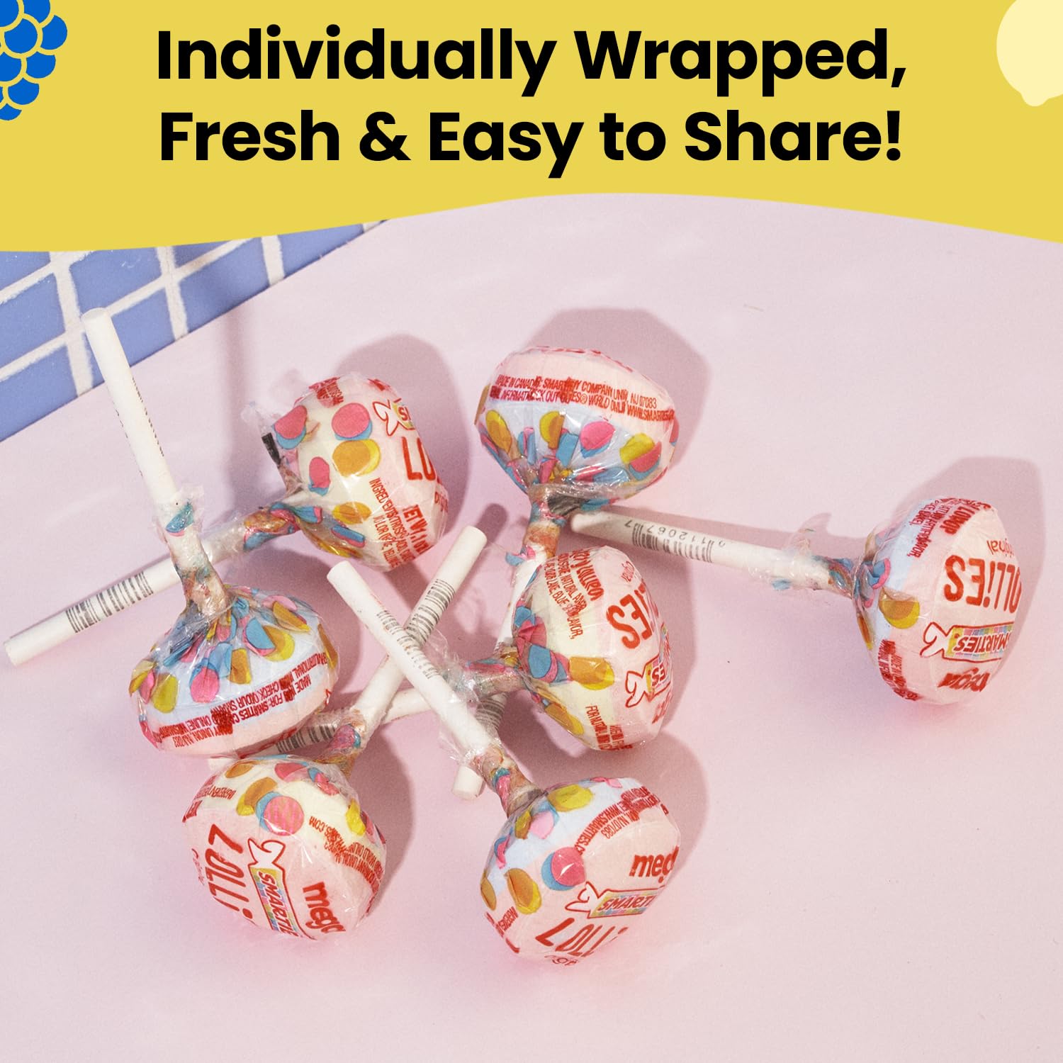Smarties Double Lollies Mega bulk box on display for events and gatherings.