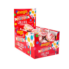 Smarties Double Lollies Mega pack close-up featuring two fruity flavors, ideal for party favors.