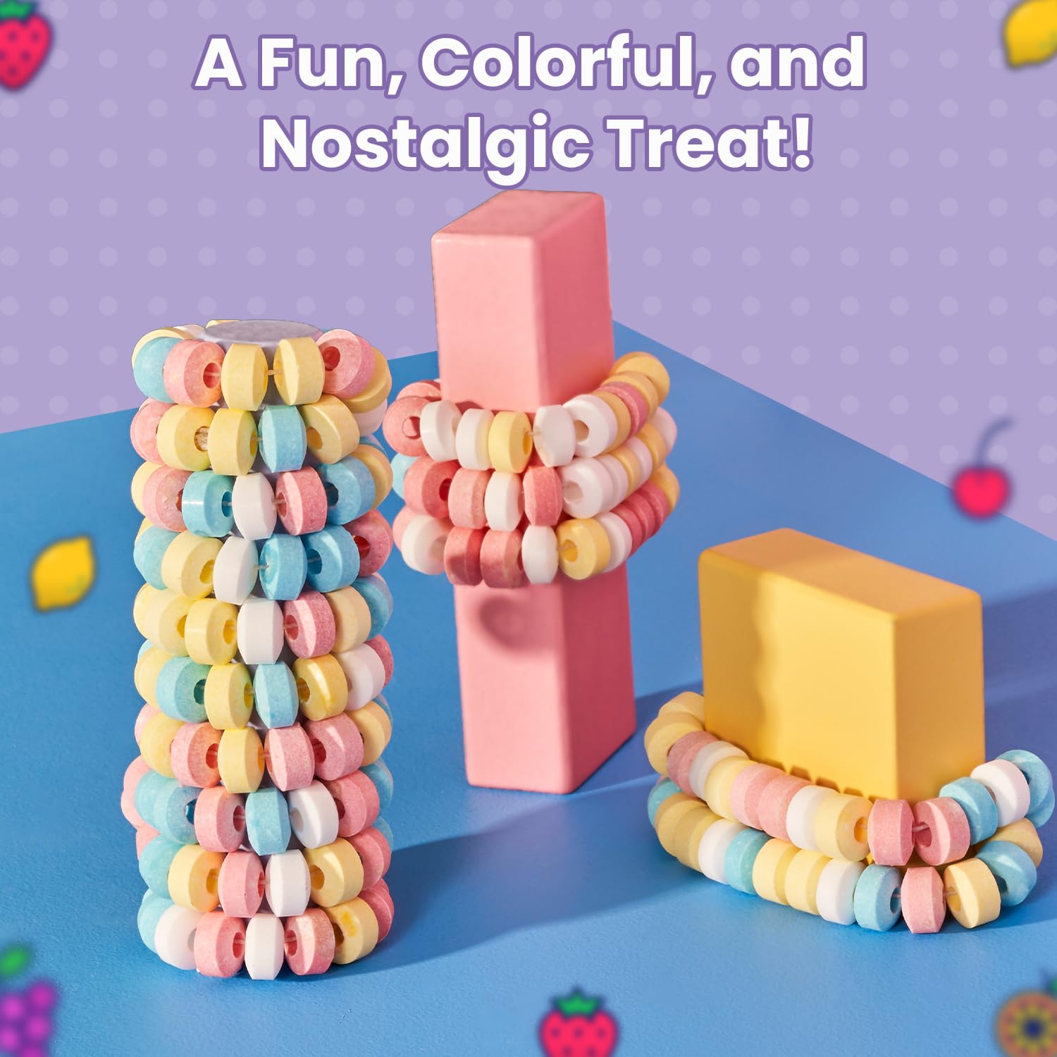 Smarties fruit flavor color mix shows vibrant hues appealing to kids.