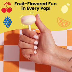Smarties gluten-free peanut-free lollipops on display with allergy-friendly appeal.