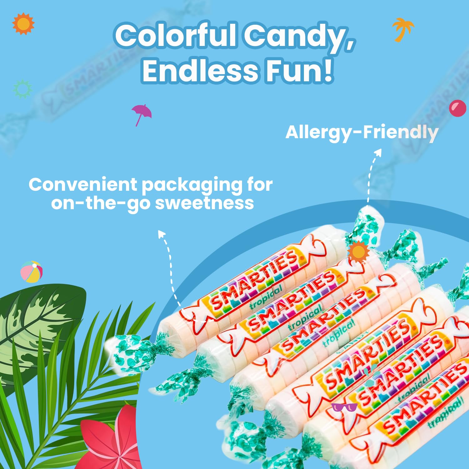 Smarties gluten-free vegan label highlights allergen-free indulgence for dietary needs.