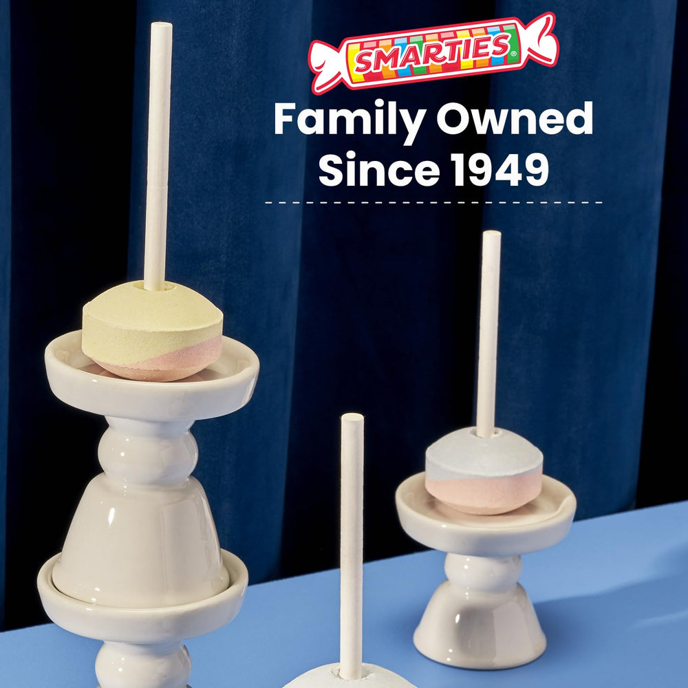 Smarties Mega lollies holiday pack displayed for gifting and party ideas.