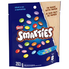 Smarties on store shelf display for party catering