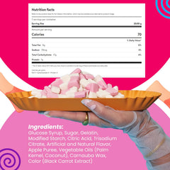 Close-up of Smarties Squashies foam texture, a soft chewy treat