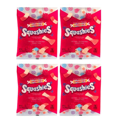 Smarties Squashies Raspberry & Cream candy bags arranged for gatherings