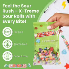 Smarties X-Treme Sour Candies assorted flavors displayed for party gifting