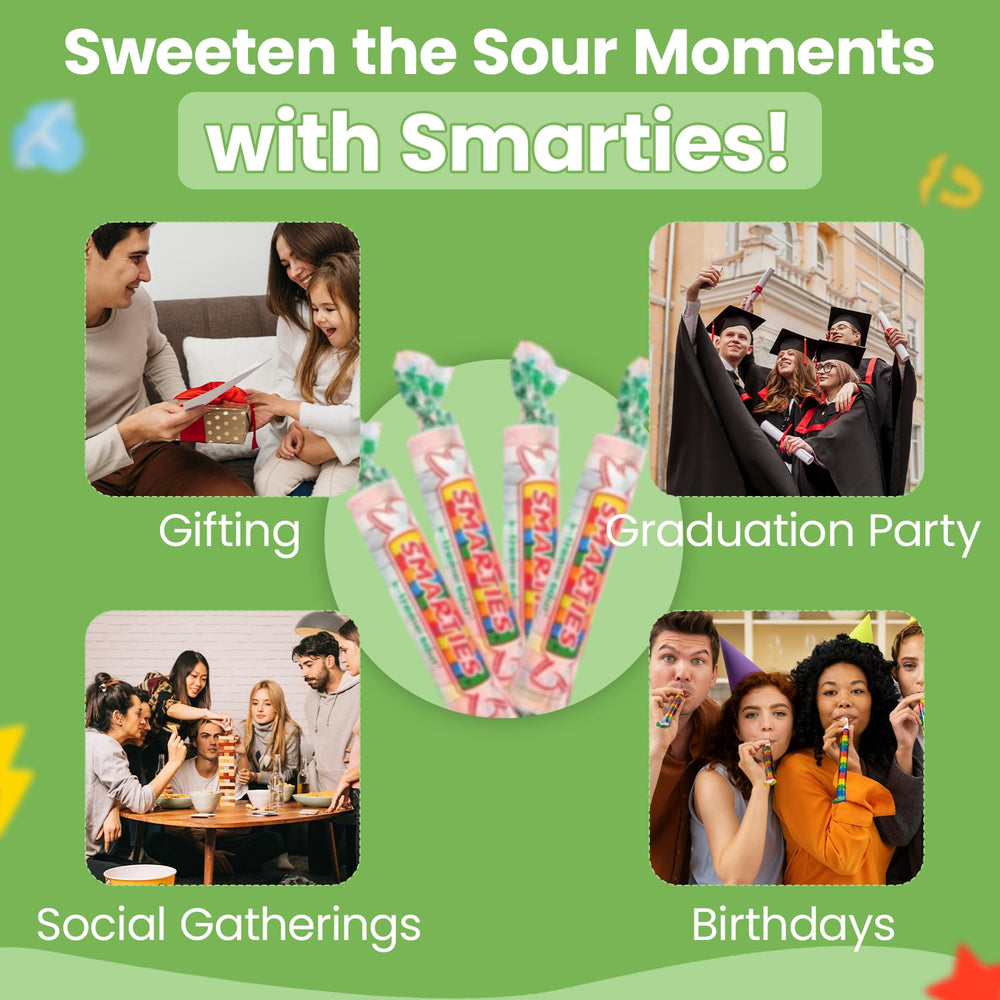Smarties X-Treme Sour Candies assorted colors in a five-ounce bag