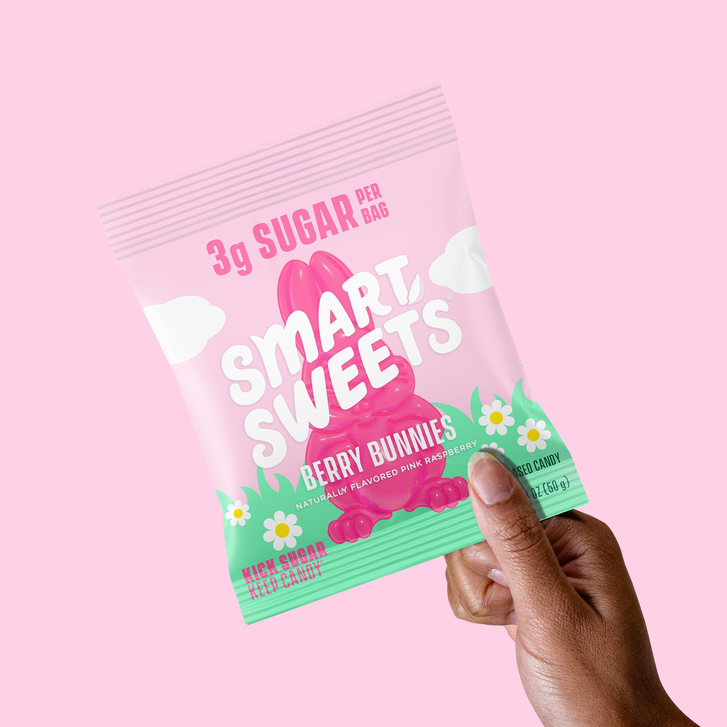 SmartSweets Berry Bunnies allergen-free candy information.