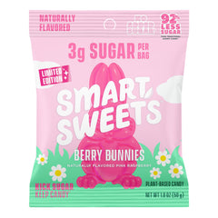 SmartSweets Berry Bunnies Easter pack front, low-sugar gummy candy.