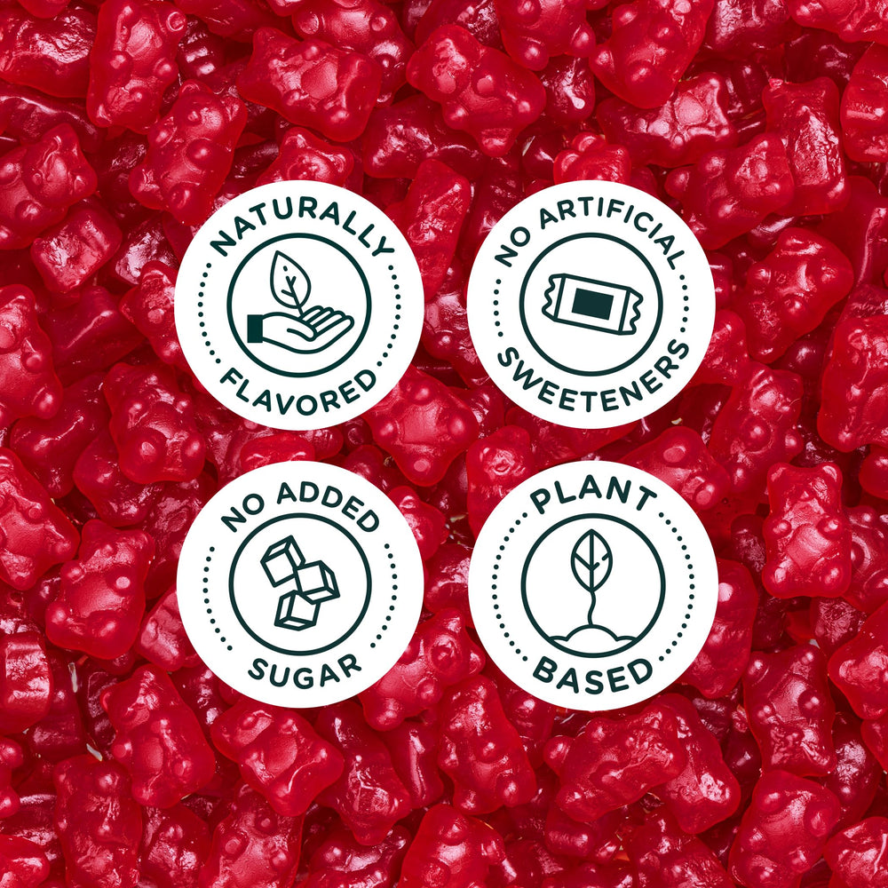 SmartSweets Cinnamon Bears gluten-free label signals allergen-friendly snacking.