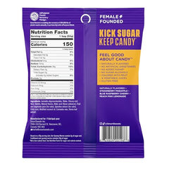 Close-up of SmartSweets Gummy Worms flavors with no artificial sweeteners.