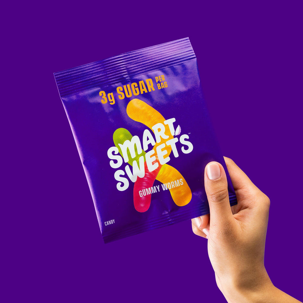 School or outing snack with SmartSweets Gummy Worms.