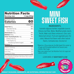 Bag close-up highlighting berry flavor and 1g sugar per serving.