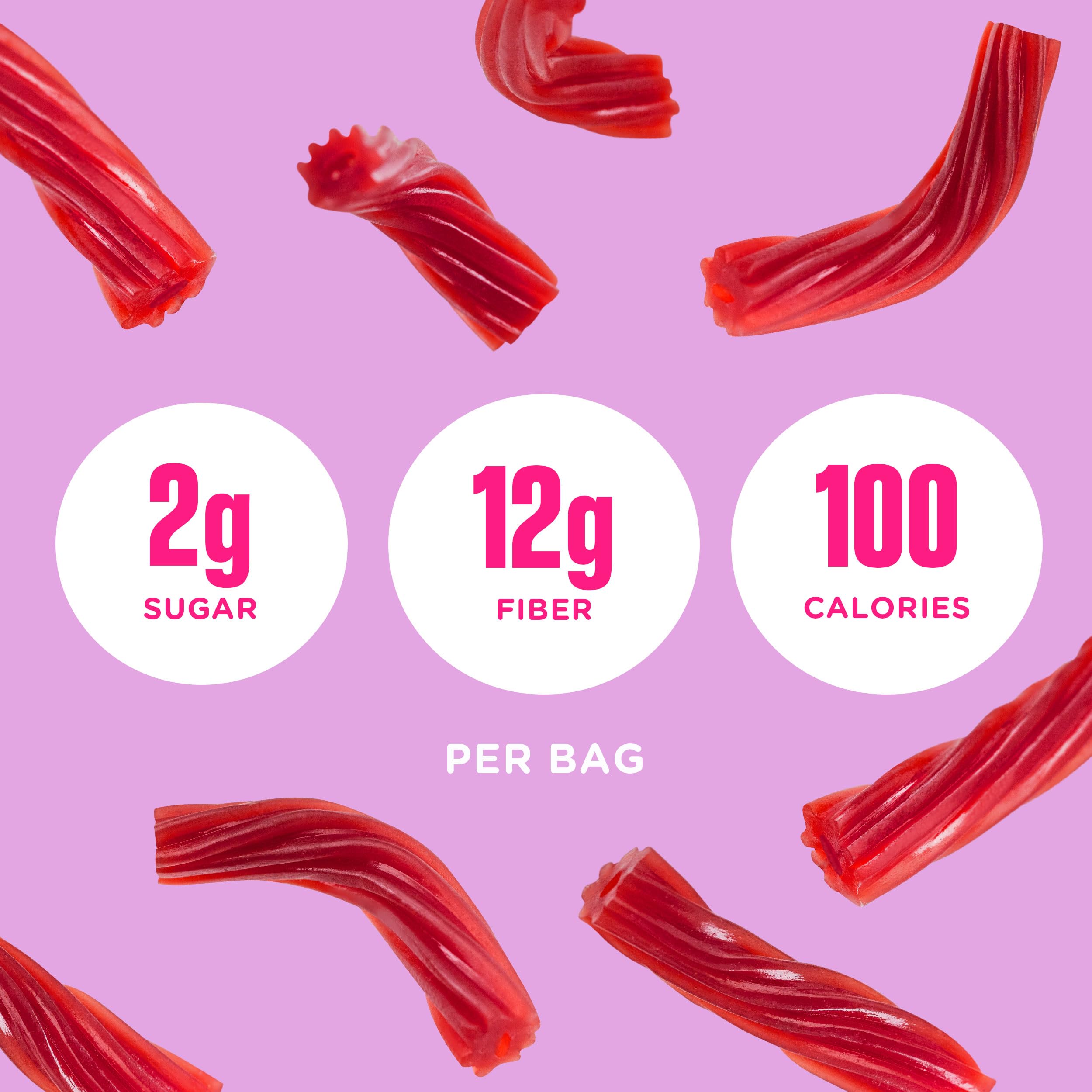 SmartSweets Red Twists ingredient list emphasizing allergen-free.