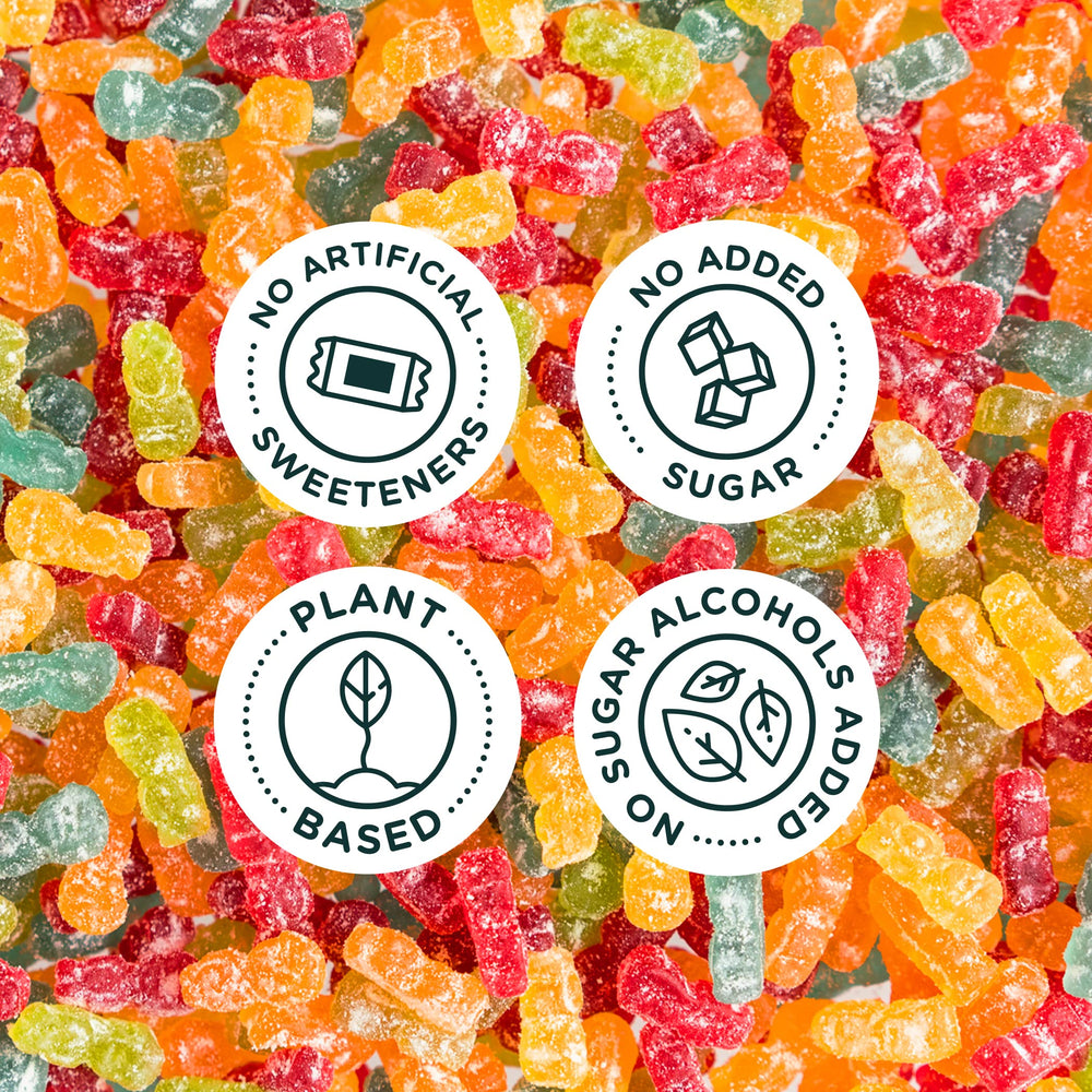 SmartSweets Sour Blast Buddies close-up of sour candies and tangy coating